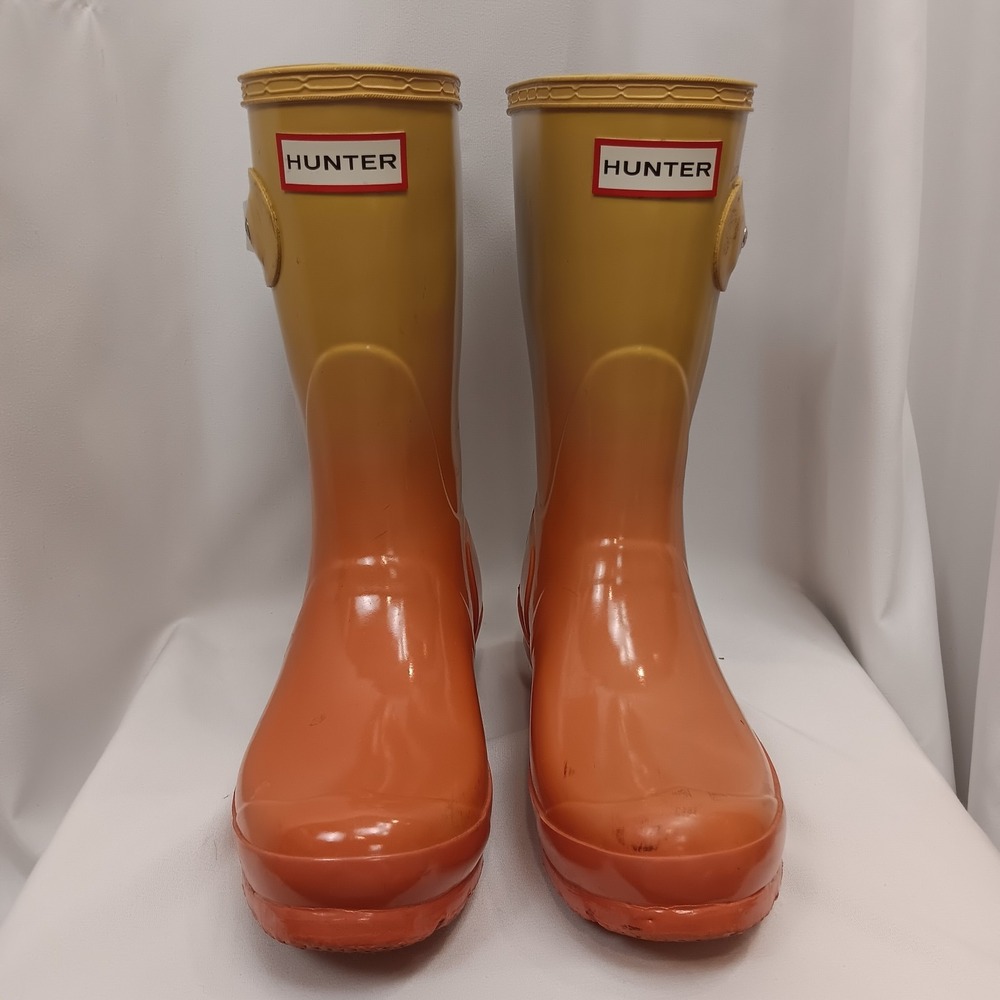 Hunter Sunset Haze boots Ombre Rainboot sz 6 Peach Ombré Wellington's [1221]